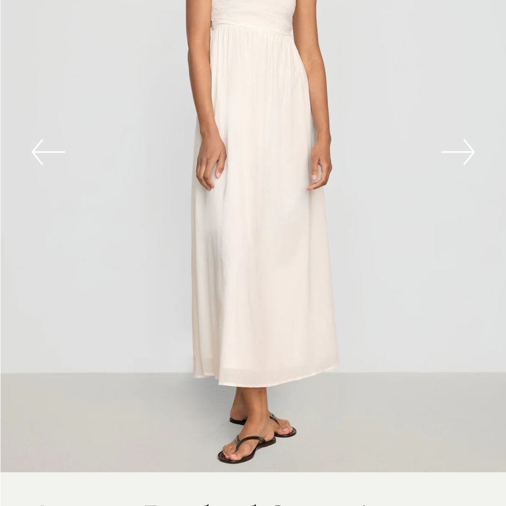 Modern Citizen Aurora Ruched Organic Cotton Maxi Dress